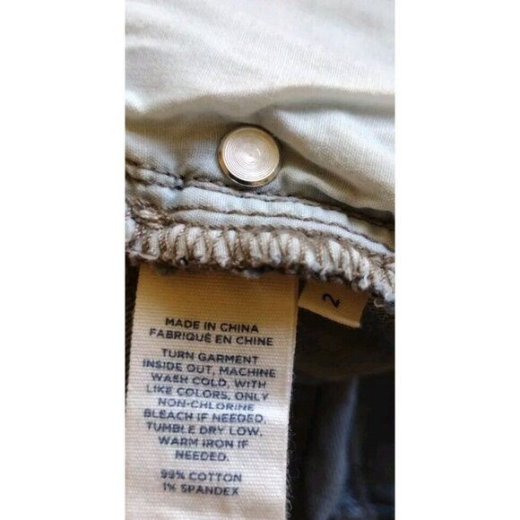 Caslon Skirt 2 Denim Raw Hem Pockets Stretch Mildly Distressed - Picture 7 of 12